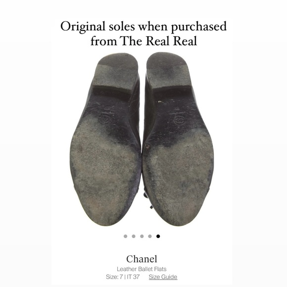 Chanel Ballet Flats w patent leather toe • size 37 - Picture 7 of 14